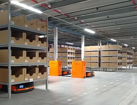 Superdry en Bleckmann verhogen de operationele efficiëntie met 100% dankzij het gebruik van Hikrobot carriers